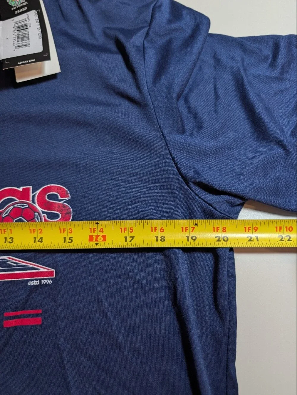 Adidas Mens Medium Navy FC Dallas Football Club Graphic Short Sleeve Tee NWT